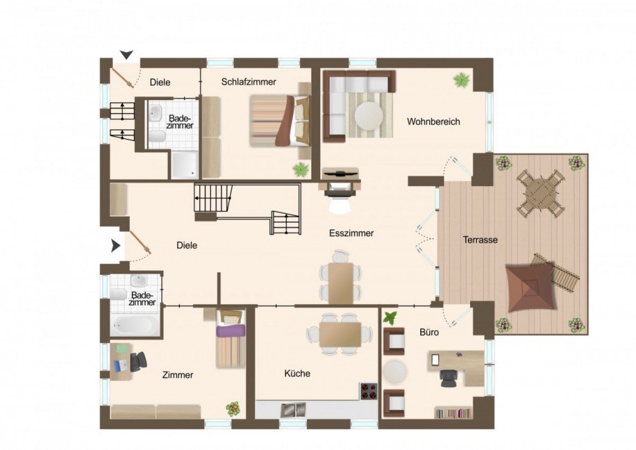 Grundriss-EG Zweifamilienhaus Sinzig