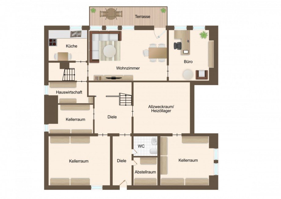 Grundriss KG Zweifamilienhaus Sinzig