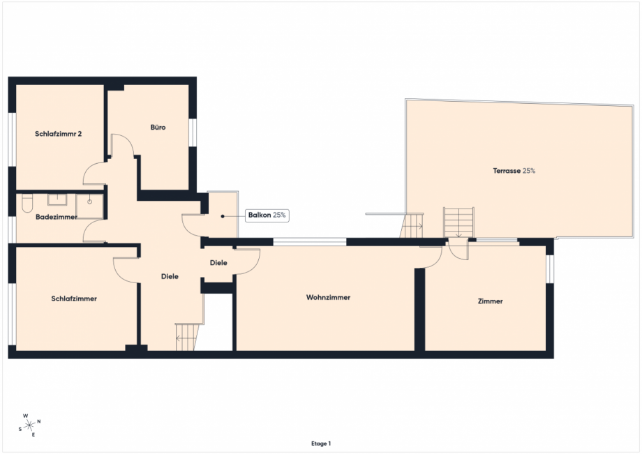 Grundriss 1.OG Einfamilienhaus Grafschaft
