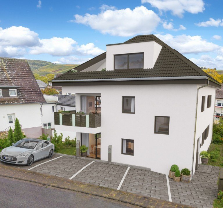 3D Visualisierung (Au�enansicht vorne) Schmal Bad Neuenahr-Ahrweiler Dachgeschosswohnung Dachgeschosswohnung im Neubauprojekt in Bachem - Ihre Kaufentscheidung erm�glicht den Baubeginn!
