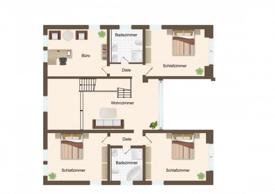 Grundriss 1.OG Zweifamilienhaus Sinzig