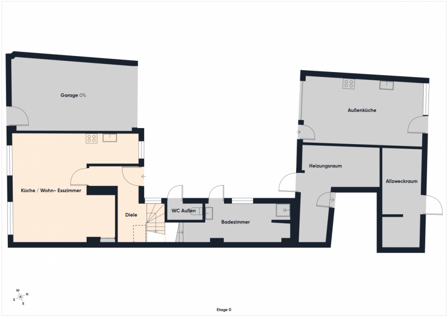 Grundriss EG Einfamilienhaus Grafschaft