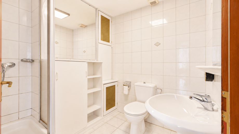 Badezimmer mit Dusche, Waschtisch und WC Maisonettewohnung Bad Neuenahr-Ahrweiler
